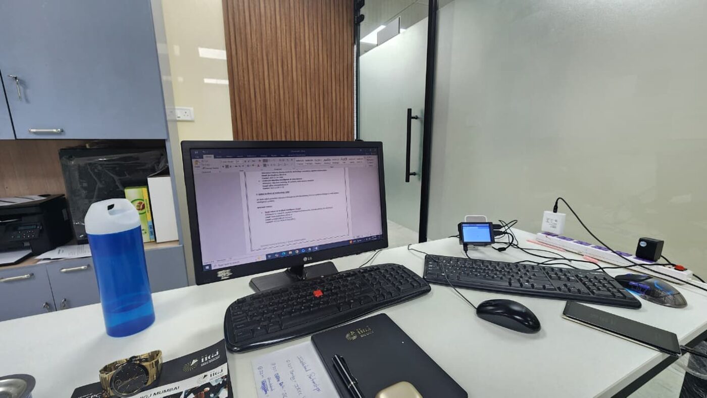 My desk at IIGJ's CEO's Office, Mumbai